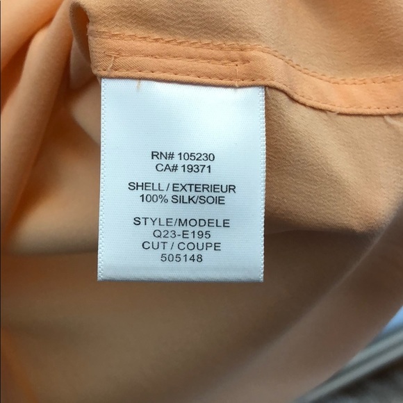 Equipment Signature Silk Blouse Peach Orange - Picture 4 of 4
